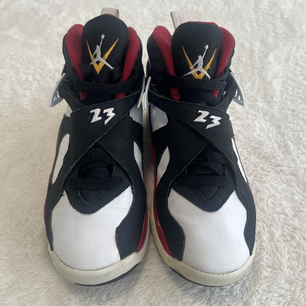 Air Jordan 8 Retro GS “Playoffs” 2023 Black White Red 23 Strap Youth 5Y